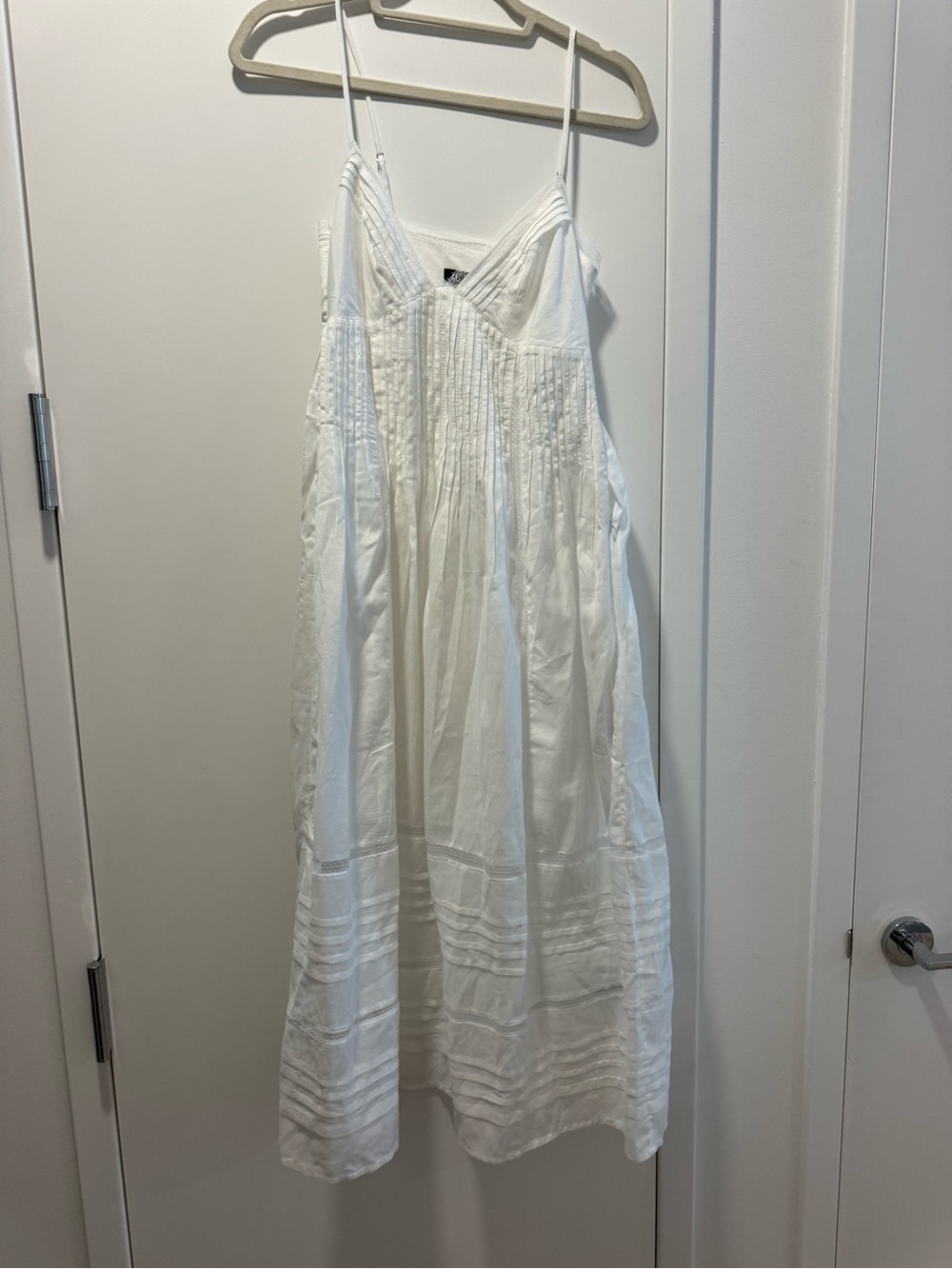 J. Crew White Cotton Maxi Slip Dress